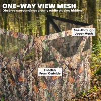 Outsunny Camping Hunting Blind, 3-Panel Blind See Through for Hunting Camping 176" x 58.3" Camouflage(m-5)