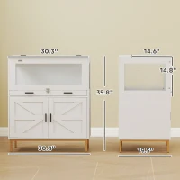 PawHut Hamster Cage with Storage Cabinet, Small Animal Cage with Pull Out Drawer and Acrylic Panels, 30" x 19.5" x 36"(m-3)