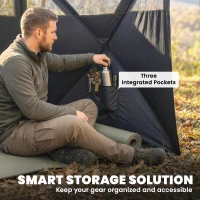 Outsunny Camping Hunting Blind, 3-Panel Blind See Through for Hunting Camping 176" x 58.3" Camouflage(m-7)