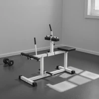 Soozier Adjustable Steel Seated Calf Raise Exercise Strength Training Gym Equipment, White(m-8)