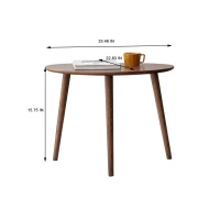 Stable Coffee Table with Mid-Century 2-Tier Staggered Design, Sturdy Center Table for Living Room, 33.5″ L x 23″ W x 15.5″ H, Walnut(m-3)