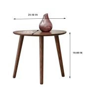 Stable Coffee Table with Mid-Century 2-Tier Staggered Design, Sturdy Center Table for Living Room, 25.5″ L x 17.5″ W x 19.5″ H, Walnut(m-3)
