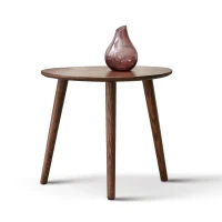 Stable Coffee Table with Mid-Century 2-Tier Staggered Design, Sturdy Center Table for Living Room, 25.5″ L x 17.5″ W x 19.5″ H, Walnut(m-2)