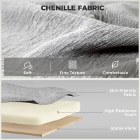 HOMCOM Power Recliner Chair, Chenille Upholstered Recliner Chair with USB Ports, Footrest, Grey(m-5)