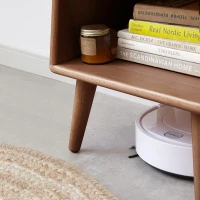Durable European Beech Nightstand with Hardwax Oil Finish, Compact Storage Cabinet with Raised Edges, 13.5″ L x 15.5″ W x 15.5″ H, Natural(m-7)