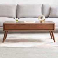 Solid Coffee Table with Hidden Storage & Soft-Close Lift, Versatile Center Table for Work or Dining, 39.5″ L x 23.5″ W x 17.5″ H, Walnut(m-1)