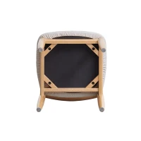 Practical Makeup Stool Bench with Clean-Lined Sturdy Frame, Compact Side Bench for Dining Room, 14″ L x 14.5″ W x 20.5″ H, Natural(m-10)