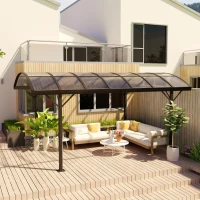 Outsunny Polycarbonate Greenhouse Panels UV Protected Twin-Wall Roof Panels Clear 47.2" x 23.6", 12 Pack(m-8)