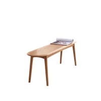 Multifunctional Dining Bench with Metal-Reinforced Construction, Sturdy Wood Bench for Entryway or Kitchen, 39.5″ L x 12″ W x 16″ H, Oak(m-13)