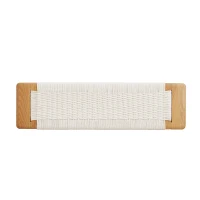 Solid Dining Bench with Handwoven Cane Seat, Versatile Wood Bench for Dining Room or Bedroom, 31.5″ L x 12″ W x 16″ H, White(m-2)