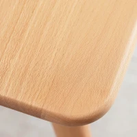 Modern Computer Desk with Gap Design and Rounded Corners, Durable Work Desk with 2 Drawers, 47″ L x 22″ W x 29.5″ H, Natural(m-8)