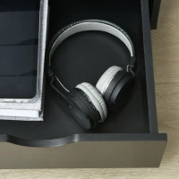 HOMCOM File Cabinet with 5 Drawer Wheels, 15.7" x 15.7" x 26.4", Black(m-12)