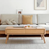 Versatile Lift-Top Coffee Table with Hidden 3-Compartment Storage, Practical Center Table with Elevating Work Surface, 39.5″ L x 23.5″ W x 17.5″ H, Natural Wood(m-1)