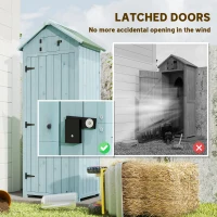 Outsunny 30" x 21" x 71" Garden Storage Shed, Outdoor Tool Utility Storage House  with 3 Tier Shelves and Roof, Blue(m-7)