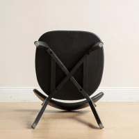 Solid Dining Chair with Ergonomic Curved Back & Removable Cover, Durable Chair with Non-Slip Feet, 18.5″ L x 22″ W x 30.5″ H, Black(m-8)