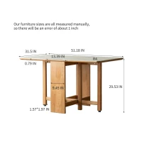 Solid Oak Extending Dining Table with Faux Rock Slab Top, Space-Saving Kitchen Table for 4-6 People, 559″ L x 31.5″ W x 29.5″ H, Light Oak(m-3)