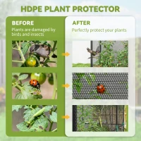 Outsunny Crop Cage, 6' x 3' x 5' Large Plant Protection Tent with Zippered Door, Outdoor Garden Cage, Black(m-4)