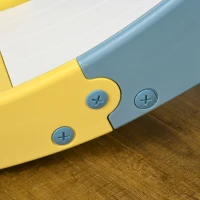 Qaba 4 in 1 Toddler Slide and Swing Set with Adjustable Seat Height and Basketball Hoop, Freestanding Kids Climber Slide Playset with Basket Ball for Indoor Playground 18-60 Months(m-9)