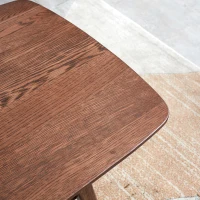 Practical Coffee Table with 2-Tier Open Storage & Rounded Corners, Safe center table for Living Area, 39.5″ L x 19.5″ W x 17.5″ H, Walnut(m-7)