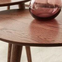 Stable Coffee Table with Mid-Century 2-Tier Staggered Design, Sturdy Center Table for Living Room, 25.5″ L x 17.5″ W x 19.5″ H, Walnut(m-7)