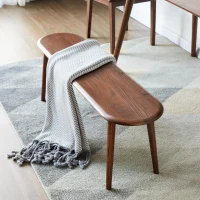Versatile Entryway Bench with Wide Seating for 2-3 People, Rustic Dining Bench with Metal-Reinforced Base, 39.5″ L x 12″ W x 16″ H, Walnut(m-4)