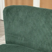 HOMCOM Modern 2 Seater Sofa, Upholstered Two Seater Couch with Rubber Wood Legs, Green(m-9)