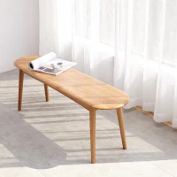 Multifunctional Dining Bench with Metal-Reinforced Construction, Sturdy Wood Bench for Entryway or Kitchen, 47″ L x 12″ W x 16″ H, Oak(m-4)