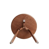 Stylish End Table with 3-Leg Stable Design & Non-Slip Pads, Versatile Side Table for Living or Bedroom, 17.5″ L x 17.5″ W x 19.5″ H, Walnut(m-7)
