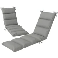 Outsunny Outdoor Lounge Chair Cushion with Zipper Reversible Chaise Lounge Cushion for Patio Indoor/Outdoor Dark Grey(m-2)
