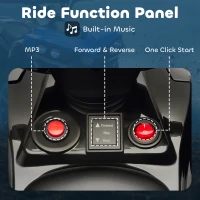 Qaba 6V Kids ATV, 4 Wheeler Electric Ride on Car with Music and LED Headlights, for Ages 37-72 Months Boys and Girls, Blue(m-6)