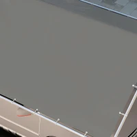 Outsunny 10 x 20ft Carport Roof, UV Resistant Canopy Replacement Cover with Ball Bungee Cords, Dark Gray(m-9)