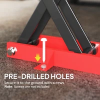 HOMCOM Motorcycle Scissor Lift Jack, 1100 lbs ATV Dirt Bike Stand, 3.7-15.7" Adjustable Height, Red(m-9)