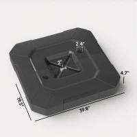 Outsunny 2-Piece Cantilever Umbrella Base Weight Set, 231 lb Water or Sand Fillable Outdoor Offset Umbrella Weights, Black(m-3)
