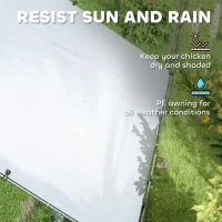 PawHut Metal Chicken Coop with Water- and UV-Protection Cover for Backyard Hen, Duck, Rabbit, 39.4' x 9.8' x 6.4'(m-4)