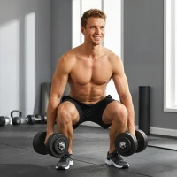 Soozier Adjustable 2 x 55lbs Weight Dumbbell Set for Weight Fitness Training Exercise Fitness Home Gym Equipment, Black (Pair)(m-9)