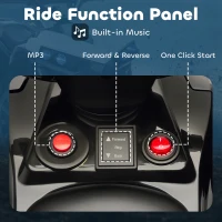 Qaba 6V Kids ATV, 4 Wheeler Electric Ride on Car with Music and LED Headlights, for Ages 37-72 Months Boys and Girls, White(m-6)