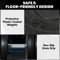 Soozier Adjustable 2 x 55lbs Weight Dumbbell Set for Weight Fitness Training Exercise Fitness Home Gym Equipment, Black (Pair)(m-7)