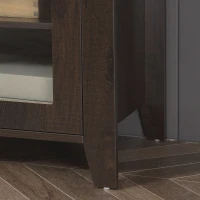 HOMCOM Fireplace TV Stand for TVs up to 60 inches, Wood TV Cabinet w/ Storage Doors or Living Room, Office, Coffee(m-11)