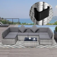 Outsunny Set of 10 Fasteners Clip Outdoor Furniture Connectors Rattan Wicker Sofa Connectors(m-8)