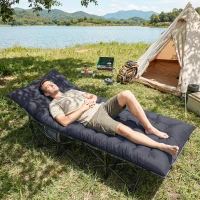 Outsunny Sleeping Mat, Camping Mat Pad with Elastic Straps, Dark Grey(m-10)