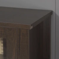 HOMCOM Fireplace TV Stand for TVs up to 60 inches, Wood TV Cabinet w/ Storage Doors or Living Room, Office, Coffee(m-10)