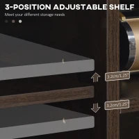 HOMCOM Fireplace TV Stand for TVs up to 60 inches, Wood TV Cabinet w/ Storage Doors or Living Room, Office, Coffee(m-6)