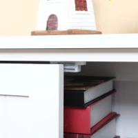 HOMCOM 48" 4-Door Storage Cabinet Multi-Storey Large Space Pantry with Adjustable Shelves White(m-11)