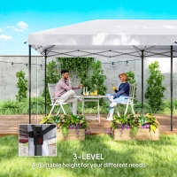 Outsunny 10' x 20' Pop Up Canopy Tent with Netting, Heavy Duty Instant Sun Shelter, Large Tents for Parties with Carry Bag for Outdoor, Garden, Patio, Cream White(m-7)