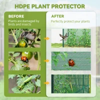 Outsunny Crop Cage, 6' x 3' x 5' Large Plant Protection Tent with Zippered Door, Outdoor Garden Cage, Green(m-4)