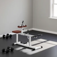 Soozier Adjustable Steel Seated Calf Raise Exercise Strength Training Gym Equipment, Brown(m-7)