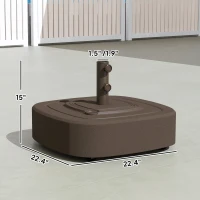 Outsunny Patio Umbrella Base Outdoor Umbrella Stand with Wheels for 1.5"/1.9" Umbrella Poles(m-3)