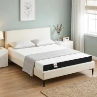 HOMCOM Full Mattress 6 Inch Memory Foam Mattress in a Box, Pressure Relief & Lumbar Support, CertiPUR-US Certified, Medium Firm(m-10)