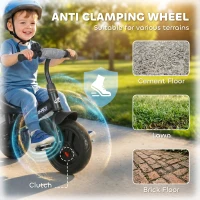 Qaba 6 in 1 Tricycle for Toddler 1-5 Years with Parent-Push Handle, Grey(m-6)