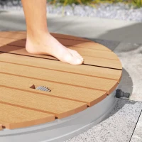 Outsunny Foot Control Outdoor Shower Kit Portable Camping Shower Adjustable Aluminum Weatherproof(m-10)